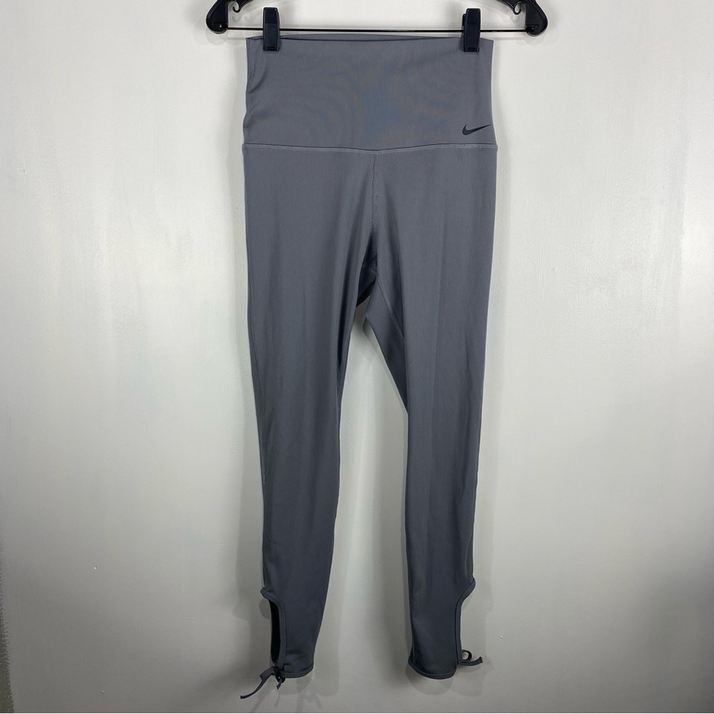 Nike: Dri-Fit High Waisted Tie Hem Workout Sporty Athletic Leggings Size Small
